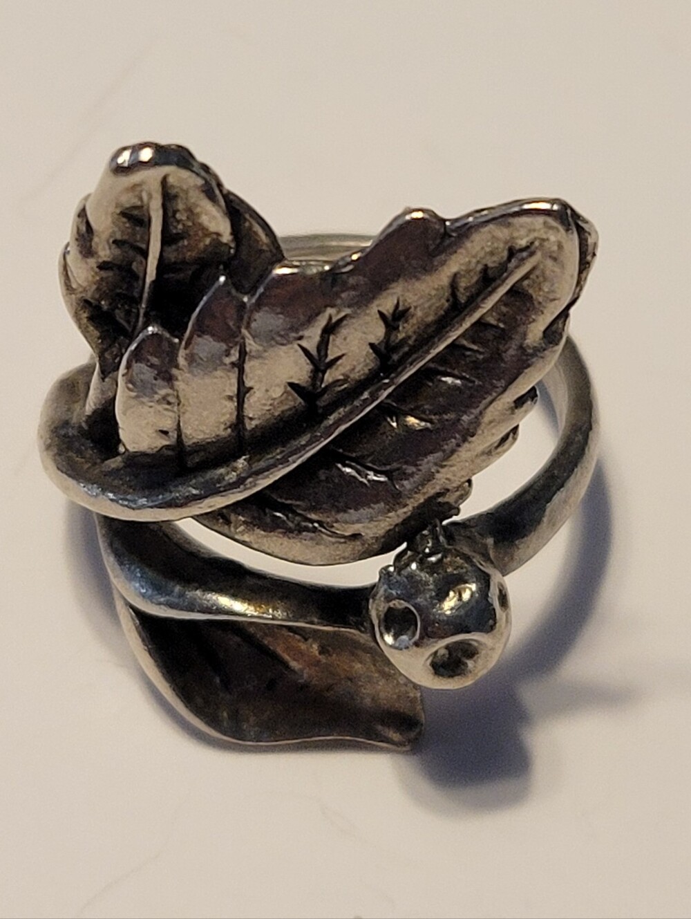 Silver Leaf Wrap Ring - Women Jewelry Size 10